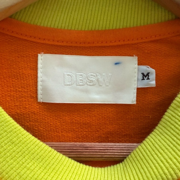 DBSW NWOT Orange & Yellow Crew Neck Sweatshirt Relaxed Fit size M - Picture 3 of 4